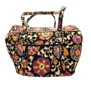 Vera‎ Bradley Vera XL Tote Bag SUZANI RETIRED Rare Excellent Purple Black Floral